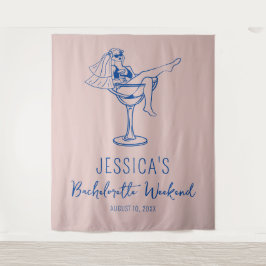 Strand Bachelorette merg bruid Achtergrond Fotocab Wandkleed