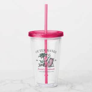 Strand Bachelorette Party Aangepaste Bruidsmeisje Acryl Drinkbeker