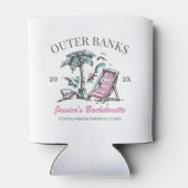 Strand Bachelorette Party Aangepaste Bruidsmeisje Blikjeskoeler (Achterkant)