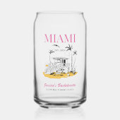 Strand Bachelorette Party Bruidsmeisje Aangepaste  Blikvorm Glas (Voorkant)