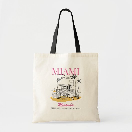 Strand Bachelorette Party Bruidsmeisje Aangepaste Tote Bag (Voorkant)