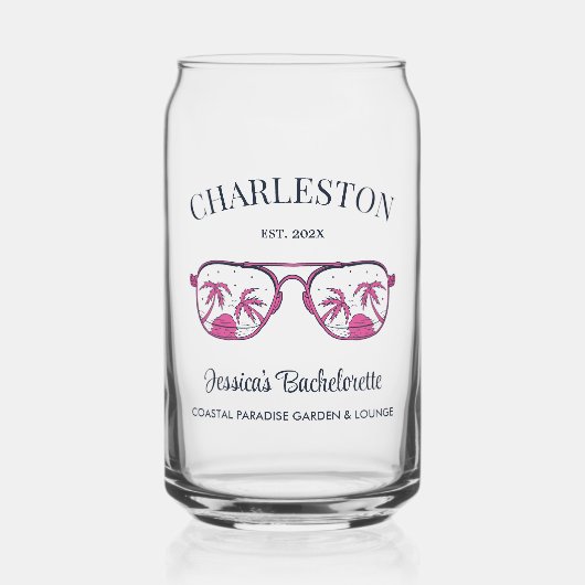 Strand Bachelorette Party Bruidsmeisje Custom Blikvorm Glas (Voorkant)