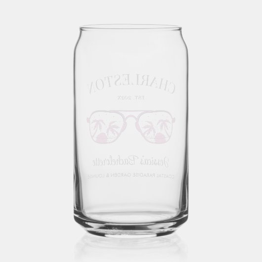 Strand Bachelorette Party Bruidsmeisje Custom Blikvorm Glas (Achterkant)