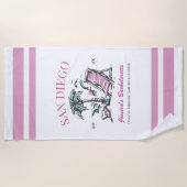 Strand Bachelorette Party  bruidsmeisje Custom Strandlaken (Voorkant)