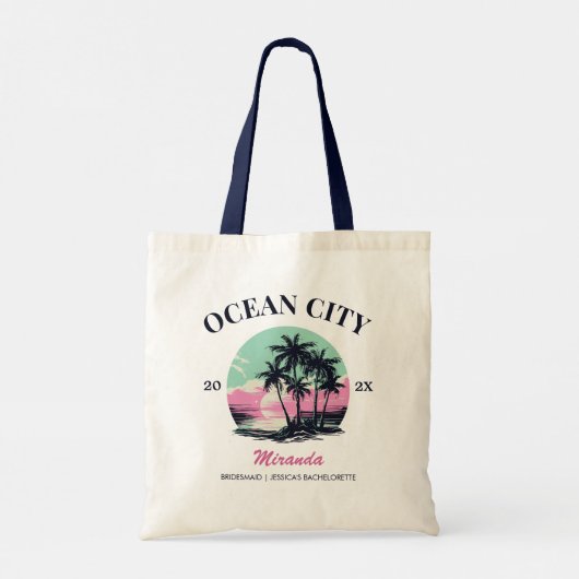 Strand Bachelorette Party Bruidsmeisje Gift  Tote Bag (Achterkant)