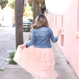 Strand Bachelorette Party Bruidsmeisjes Denim Jacket