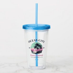 Strand Bachelorette Party Favor Bruidsmeisje Gift Acryl Drinkbeker
