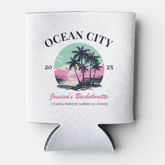 Strand Bachelorette Party Favor Bruidsmeisje Gift Blikjeskoeler (Voorkant)