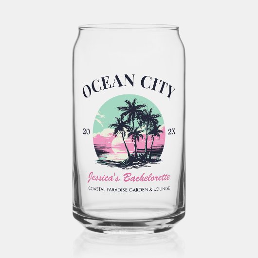 Strand Bachelorette Party Favor Bruidsmeisje Gift Blikvorm Glas (Voorkant)