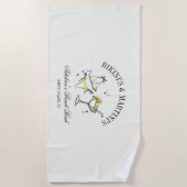 Strand Bachelorette Party Favor Social Club Strandlaken (Voorkant)