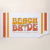 Strand Bachelorette Party Groovy Beach Bride Custo Strandlaken (Voorkant)