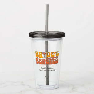 Strand Bachelorette Party Groovy bruid's stranden Acryl Drinkbeker
