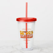 Strand Bachelorette Party Groovy bruid's stranden Acryl Drinkbeker (Voorkant)