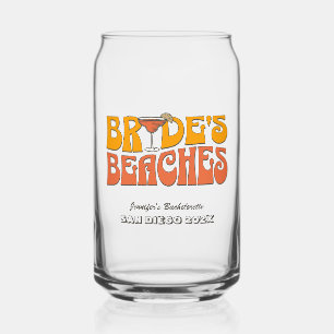 Strand Bachelorette Party Groovy bruid's stranden Blikvorm Glas