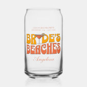 Strand Bachelorette Party Groovy bruid's stranden Blikvorm Glas (Voorkant)