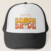 Strand Bachelorette Party Groovy bruid's stranden Trucker Pet (Voorkant)