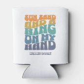 Strand Bachelorette Party Groovy Retro Beach Bride Blikjeskoeler (Achterkant)