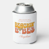 Strand Bachelorette Party Groovy Strand Babes Blikjeskoeler (Blikje Achterkant)