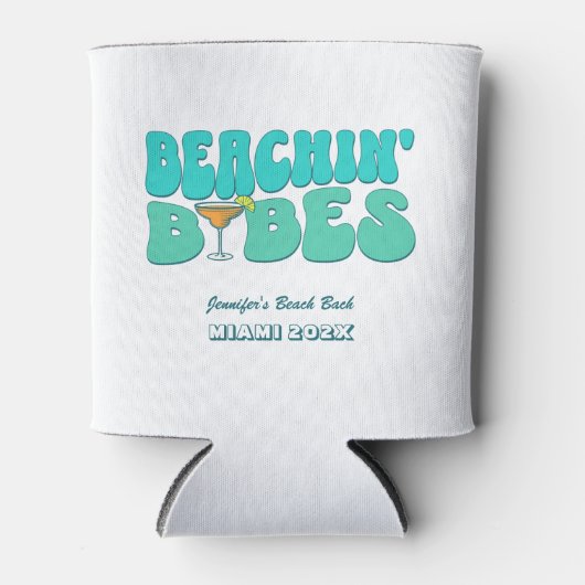 Strand Bachelorette Party Groovy Strand Babes Blikjeskoeler (Voorkant)