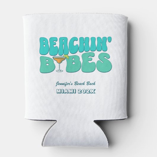 Strand Bachelorette Party Groovy Strand Babes Blikjeskoeler (Achterkant)