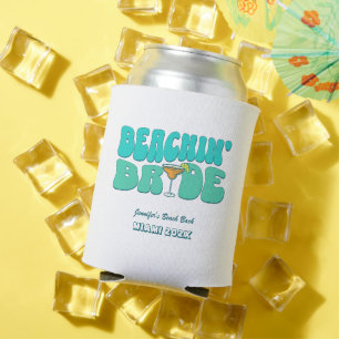 Strand Bachelorette Party Groovy Strand Bruid Blikjeskoeler