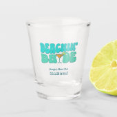 Strand Bachelorette Party Groovy Strand Bruid Shot Glas (Voorkant)