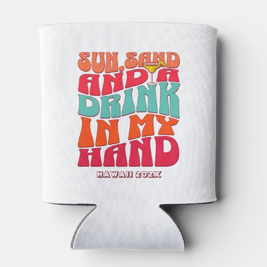 Strand Bachelorette Party Groovy Zand Drink Blikjeskoeler (Achterkant)