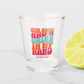 Strand Bachelorette Party Groovy Zand Drink Shot Glas (Voorkant)