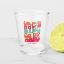 Strand Bachelorette Party Groovy Zandring Shot Glas