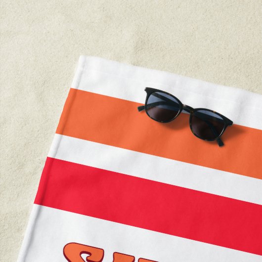 Strand Bachelorette Party Groovy Zandring Strandlaken (In situ)