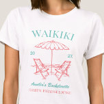 Strand Bachelorette Party Meisjes Weekend Personal T-shirt<br><div class="desc">Maak een plons op uw aankomende vrijgezellenfeest met deze prachtige strand vrijgezellenfeest gepersonaliseerde t-shirts. Of je nu een stranduitstap, een meisjesvakantie of een beste vriendenvakantie viert, deze custom beach bachelorette party t-shirts zijn de perfecte aanvulling op je onvergetelijke uitje. Voeg een persoonlijke touch toe aan uw vrijgezellenfeestkleding met aangepaste naam,...</div>
