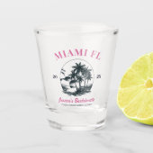 Strand Bachelorette Party Meisjes Weekend Trip Cus Shot Glas (Voorkant)