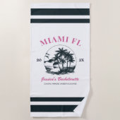 Strand Bachelorette Party Meisjes Weekend Trip Cus Strandlaken (Voorkant)