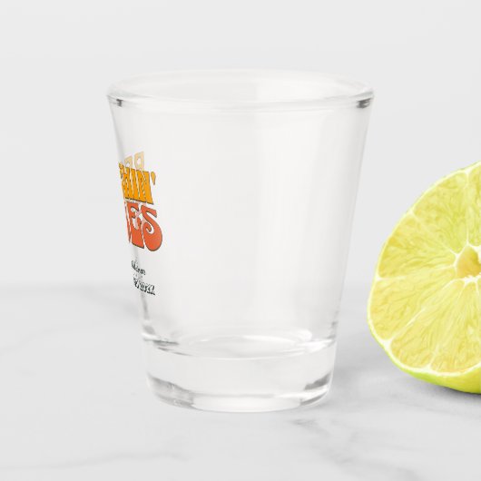 Strand Bachelorette Party Retro Beachin Babes Shot Glas (Rechts)