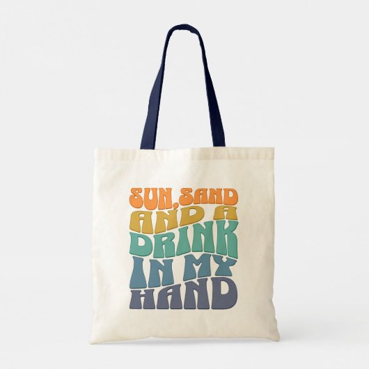Strand Bachelorette Party Retro Bride Squad Gift Tote Bag (Achterkant)