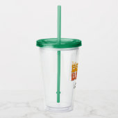 Strand Bachelorette Party Retro Groovy Beach Bride Acryl Drinkbeker (Rechts)