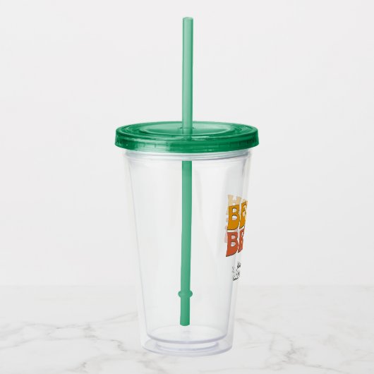 Strand Bachelorette Party Retro Groovy Beach Bride Acryl Drinkbeker (Rechts)