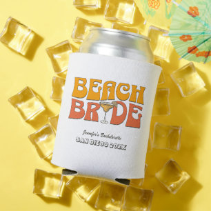 Strand Bachelorette Party Retro Groovy Beach Bride Blikjeskoeler
