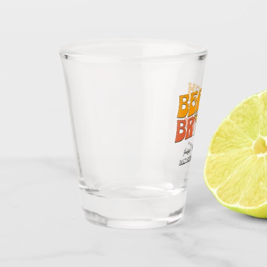 Strand Bachelorette Party Retro Groovy Beach Bride Shot Glas (Links)