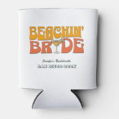 Strand Bachelorette Party Retro Strand Bruid Blikjeskoeler (Voorkant)