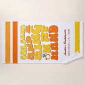 Strand Bachelorette Party Retro Zandring Strandlaken (Voorkant)