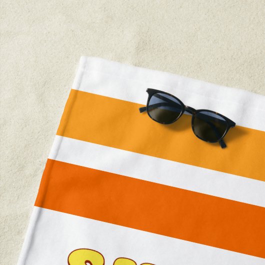 Strand Bachelorette Party Retro Zandring Strandlaken (In situ)