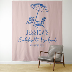 Strand Bachelorette weekend Achtergrond Fotocabine Wandkleed