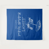 Strand Bachelorette weekend Achtergrond Fotocabine Wandkleed (Voorkant (horizontaal))