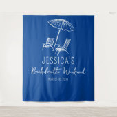 Strand Bachelorette weekend Achtergrond Fotocabine Wandkleed (Voorkant)