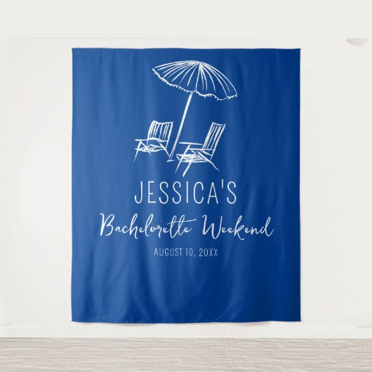 Strand Bachelorette weekend Achtergrond Fotocabine Wandkleed (Voorkant)