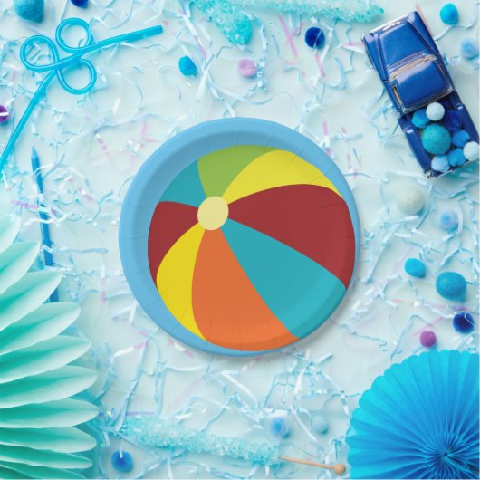 Strand bal zwembad partij papier borden papieren bordje (Feest)