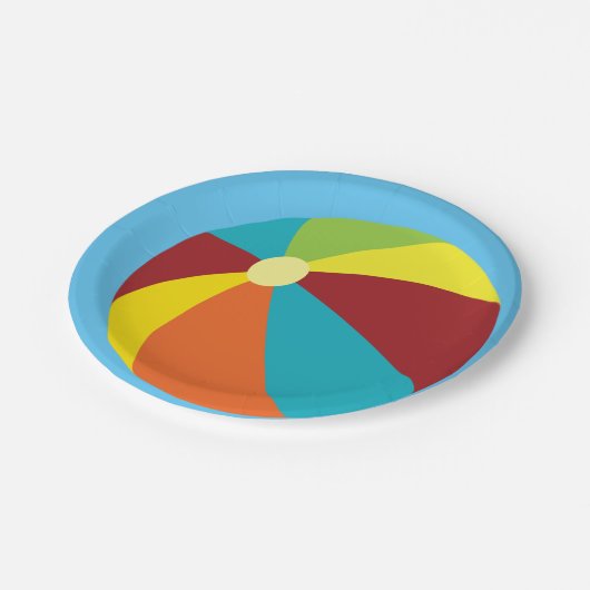 Strand bal zwembad partij papier borden papieren bordje (Gekanteld)