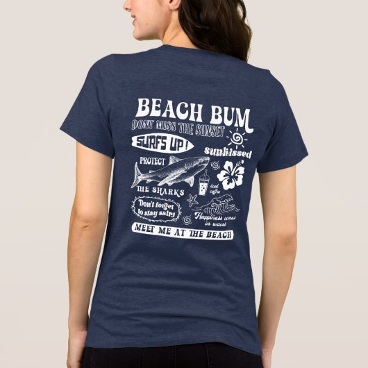Strand Balorige Zomer Tri-Blend Shirt (Achterkant)