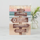 Strand Bat Mitzvah | Ster van David Kaart (Staand voorkant)